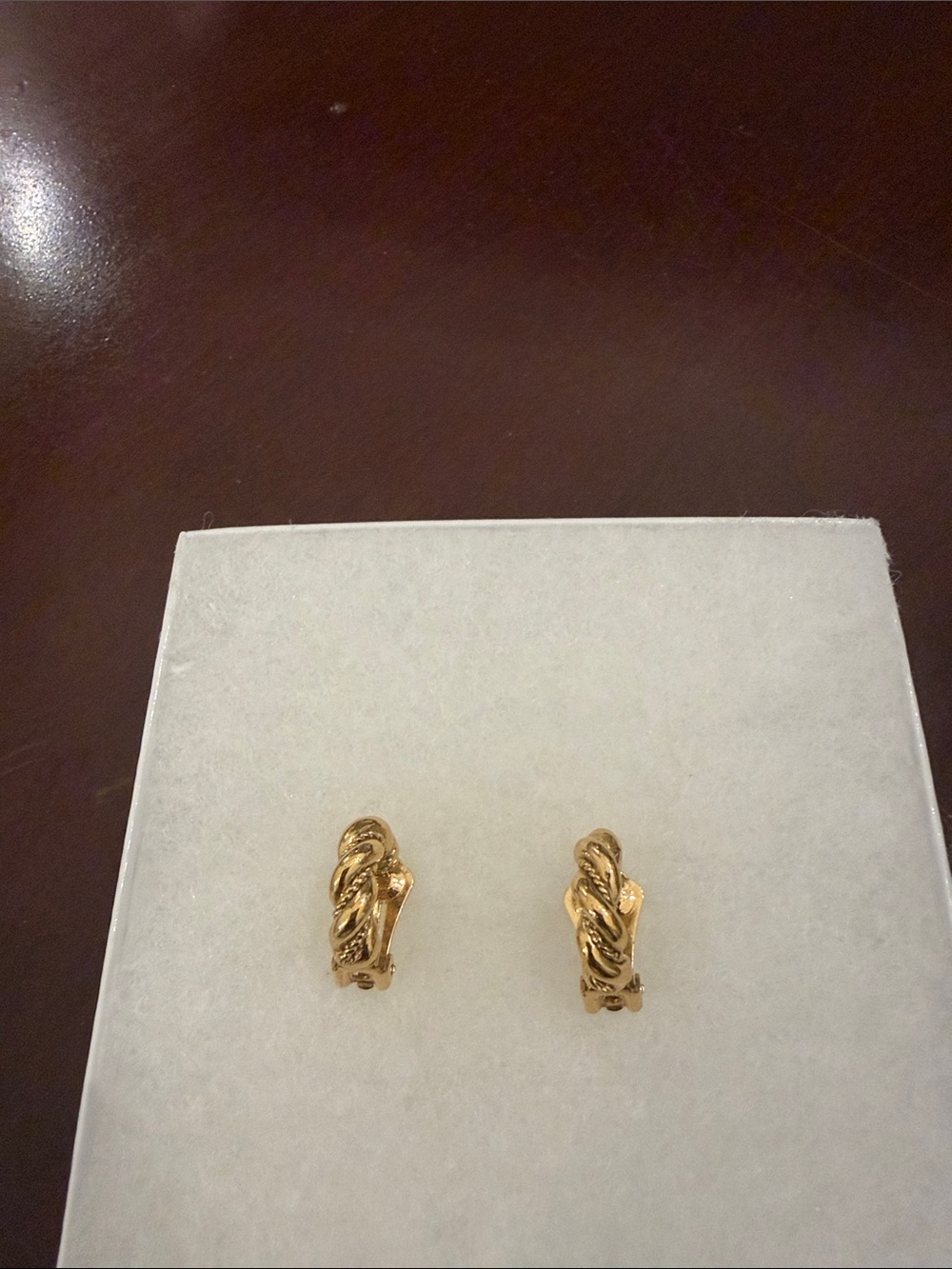 Dior Gold Twisted Rope Clip-On Earrings - Gold